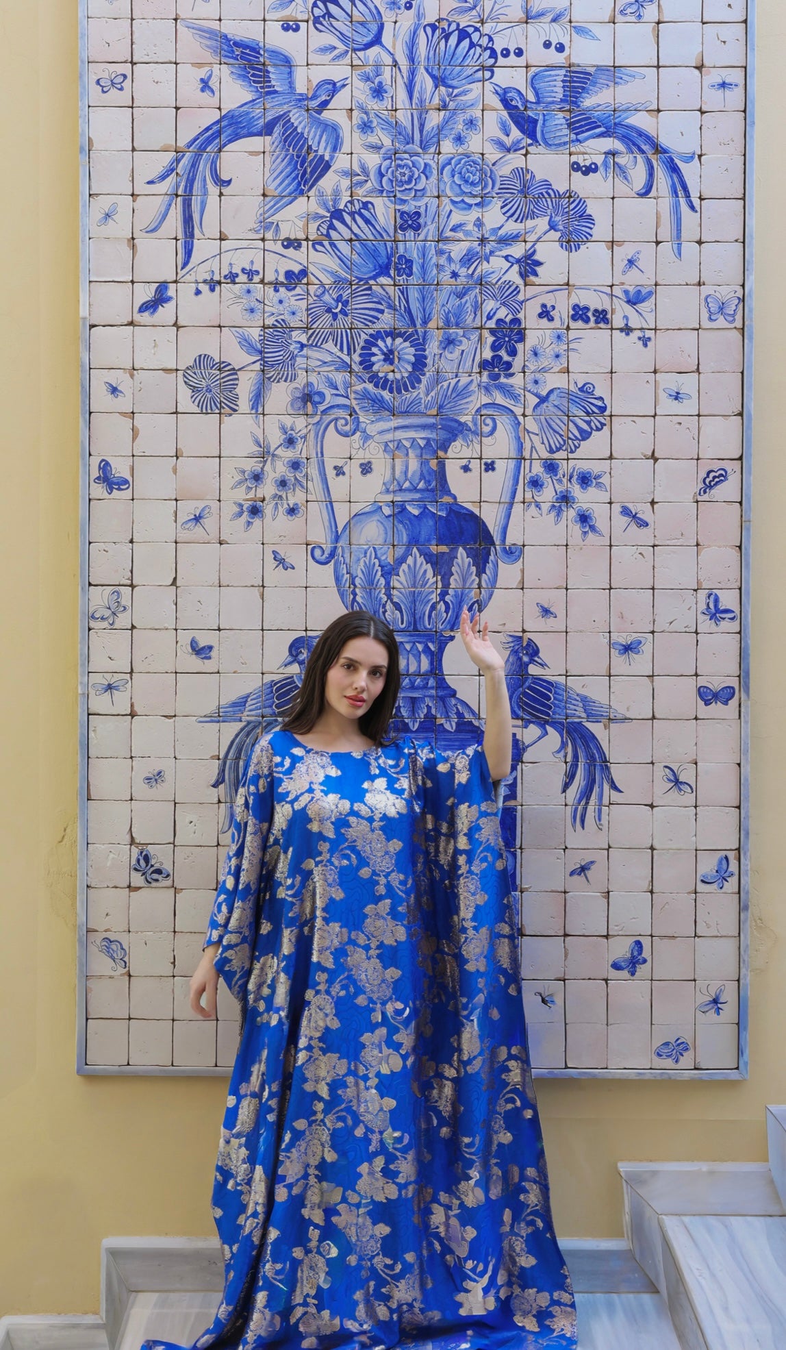 The Silk Floral Caftan