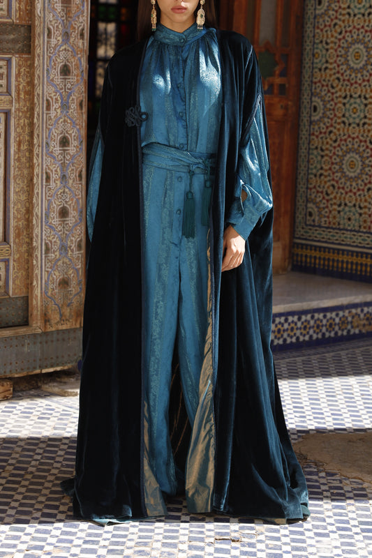 Navy Blue Selham Abaya