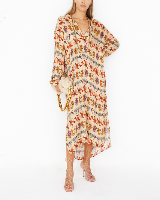 LONG BEIGE DRESS - 40% Off