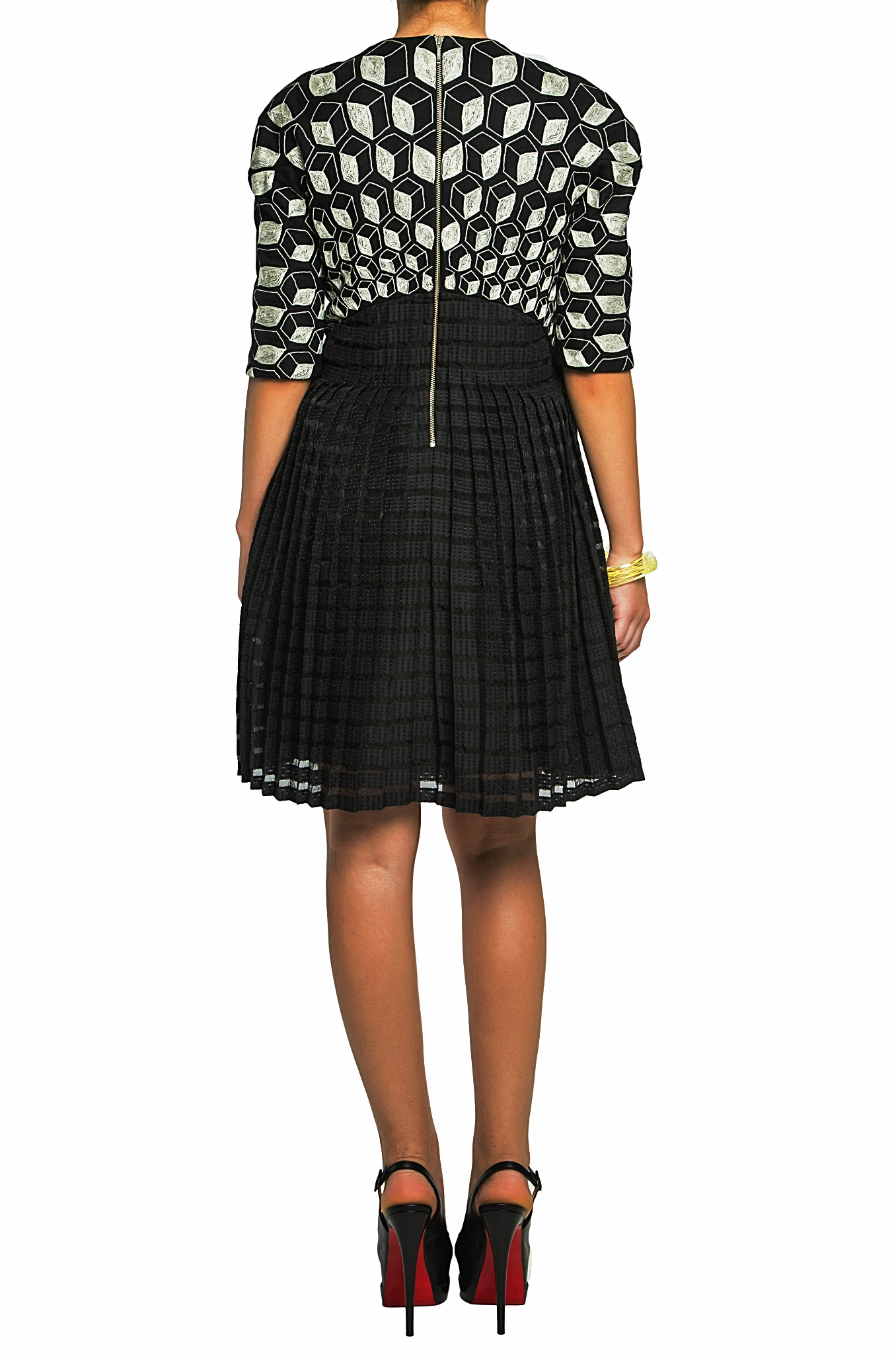 Hexagon Pleated Dress - 85% off