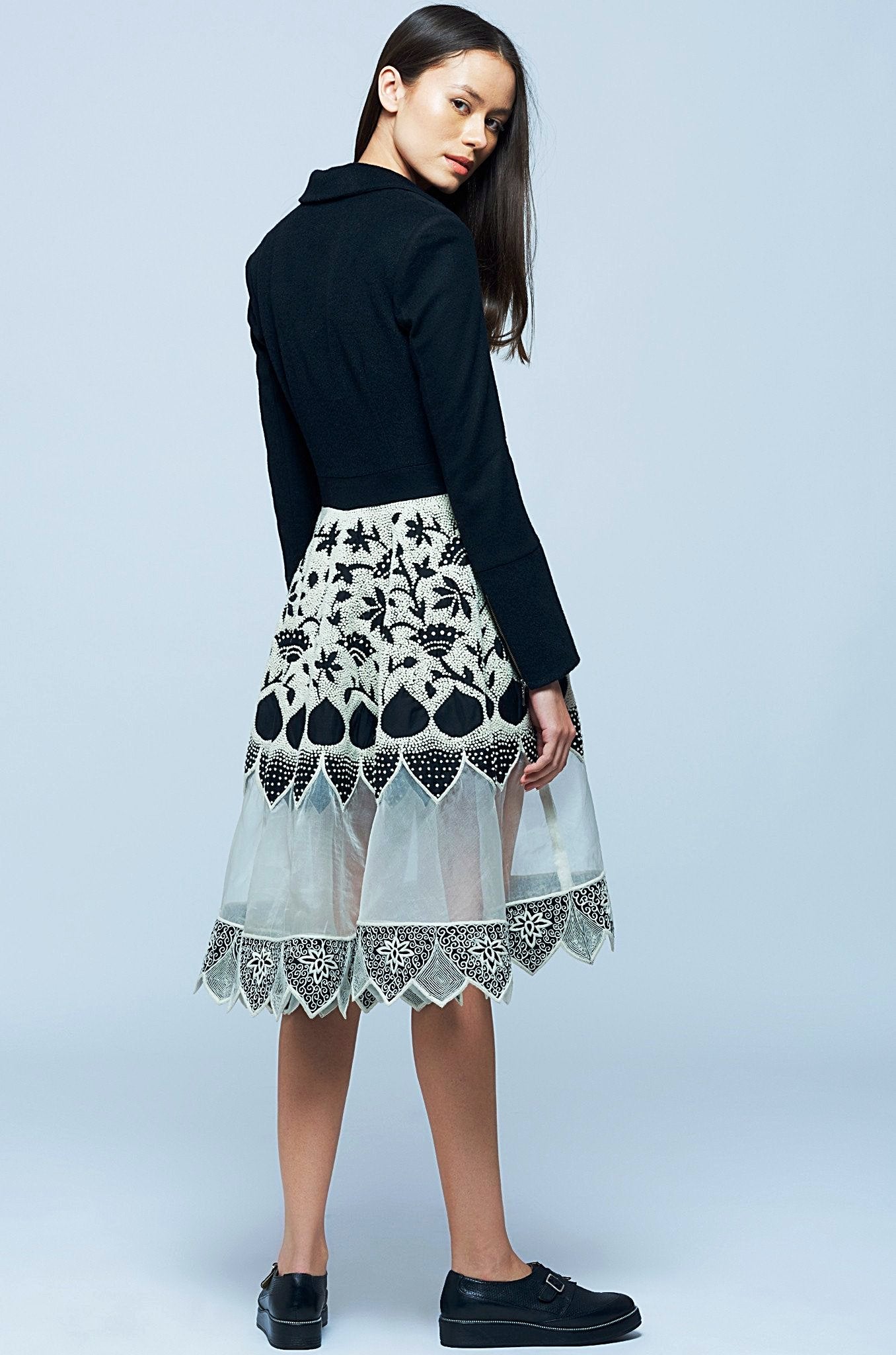Lotus Alpaca Wool & Silk Organza Coat Dress - 70% off