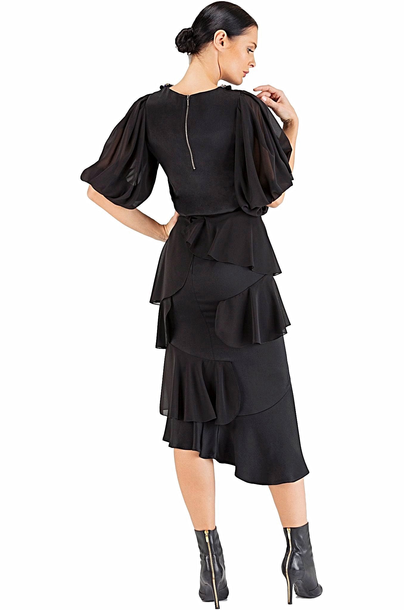 Black Ruffles Skirt - 80% off