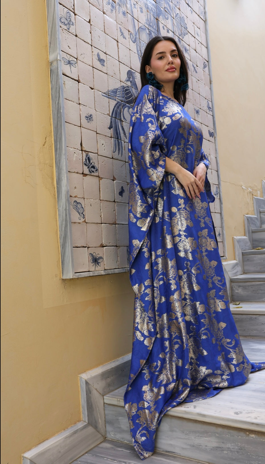 The Silk Floral Caftan