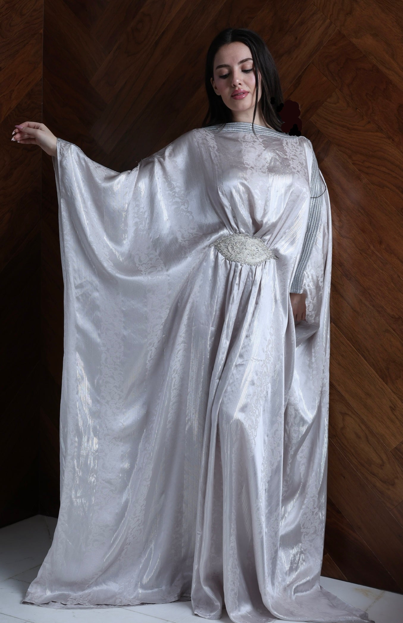 Silver Silk Caftan