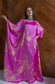 Fuchsia Silk Floral Caftan