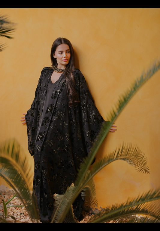 The Gold Shimmery Abaya