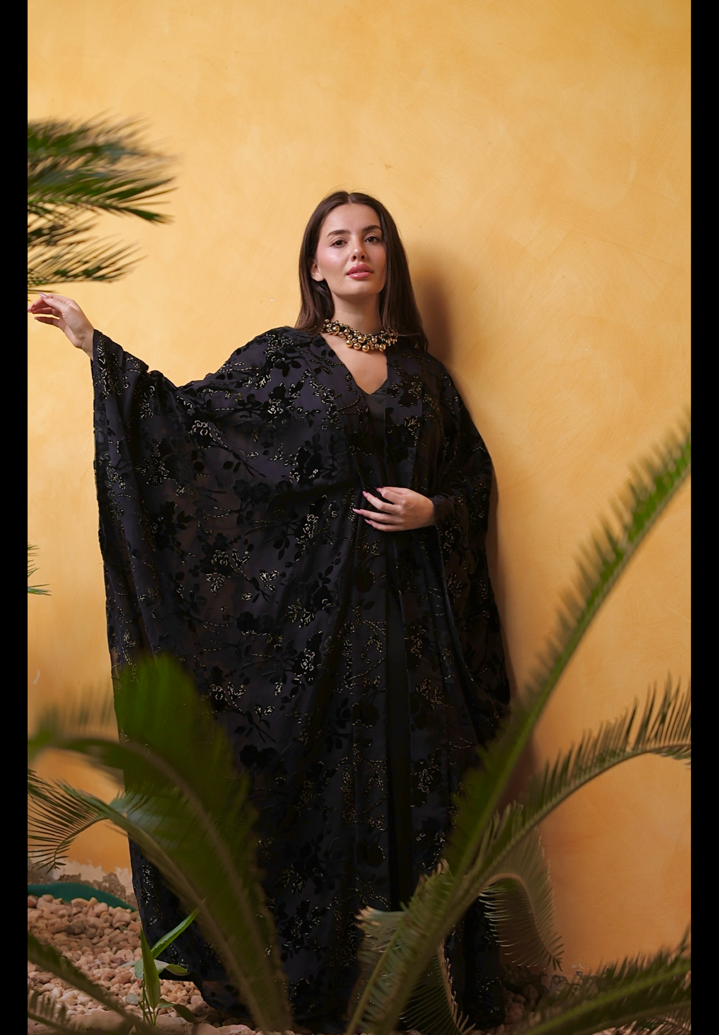 The Gold Shimmery Abaya