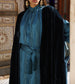 Navy Blue Selham Abaya