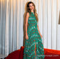 LONG GREEN DRESS - 40% Off