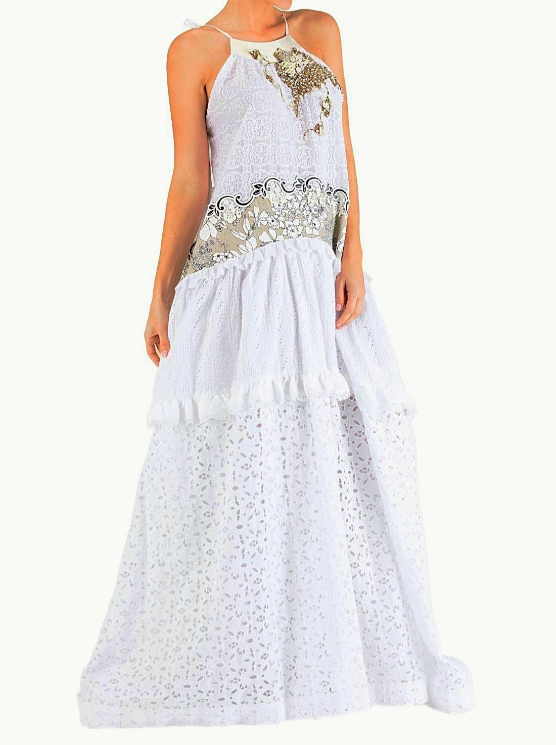Pearls White Dress - 80% off