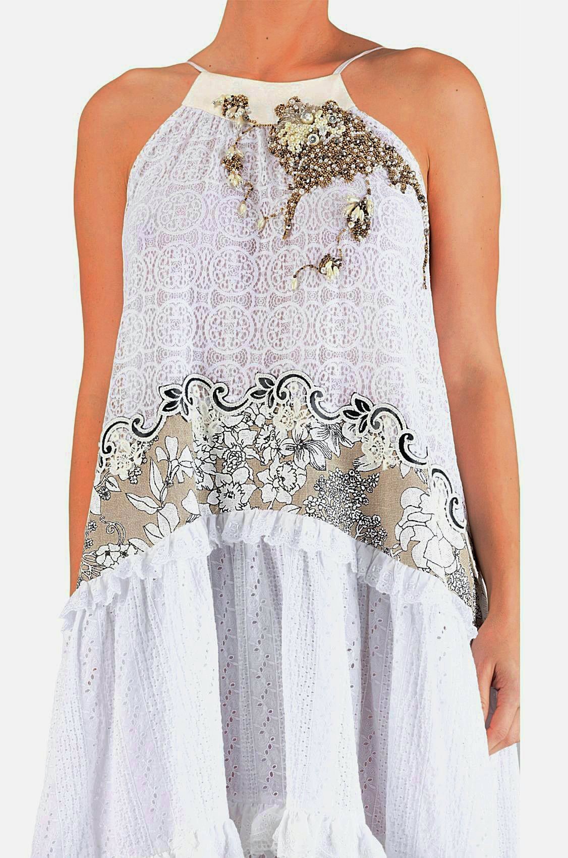 Pearls White Dress - 85% off