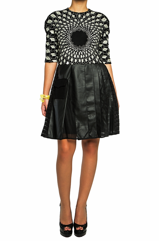 Hexagon Pleated Dress - 85% off