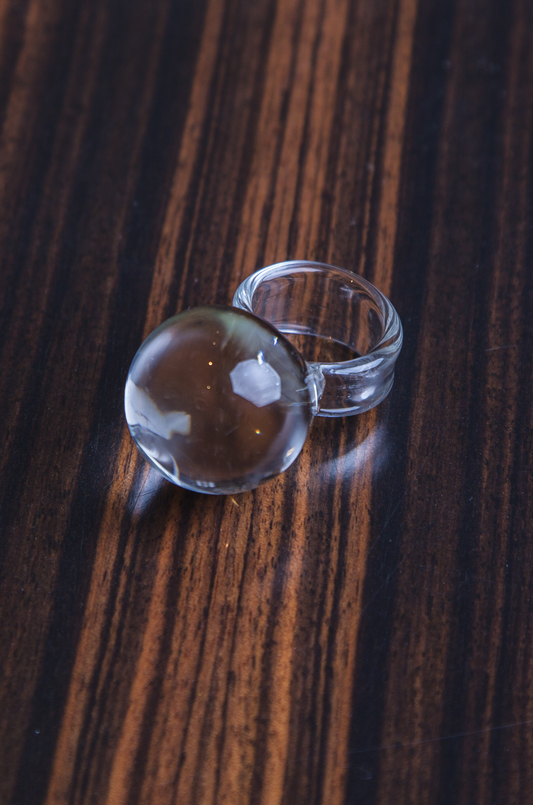 Globe - Transparent Glass Ring - 75% off