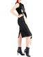 Robe plissée noire à -50 %