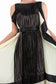 Robe plissée noire à -50 %