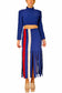 Navy Blue Skirt with Ribbons - 80% off