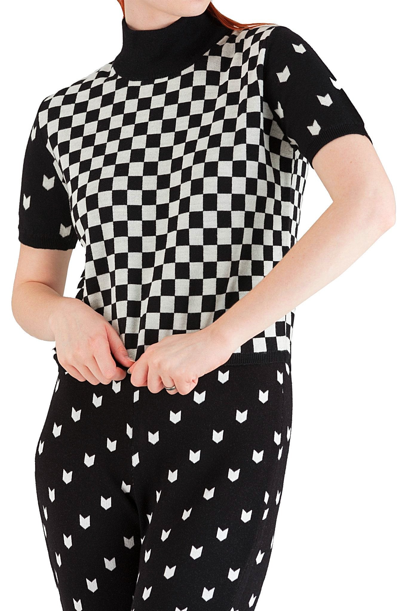 Checkered Pattern Blouse - 60% off
