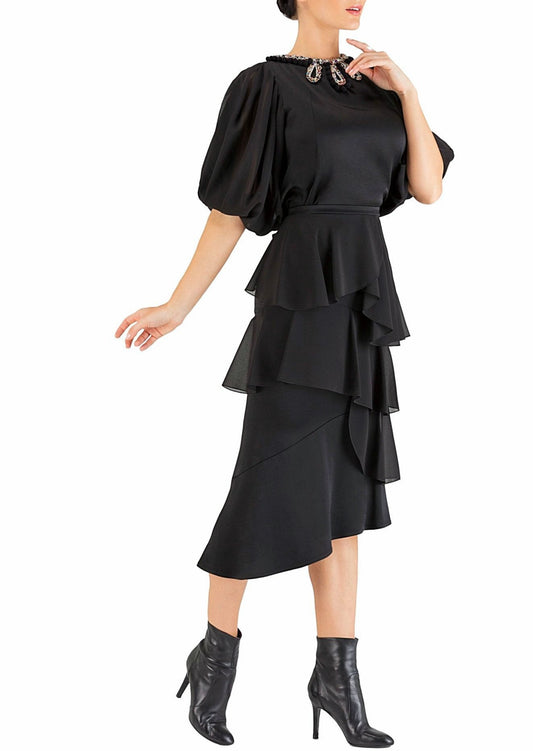 Black Ruffles Skirt - 80% off