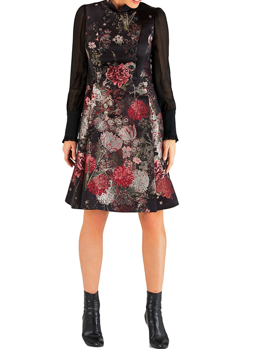 Floral Silk Dress - 45% off